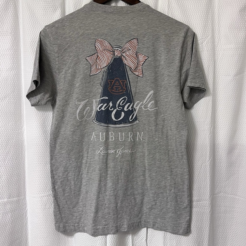Lauren James Women's Small Auburn University Tigers Cowbell War Eagle Gray SS EC